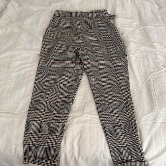 ZARA Plaid Pant with belt - Picture 3 of 3